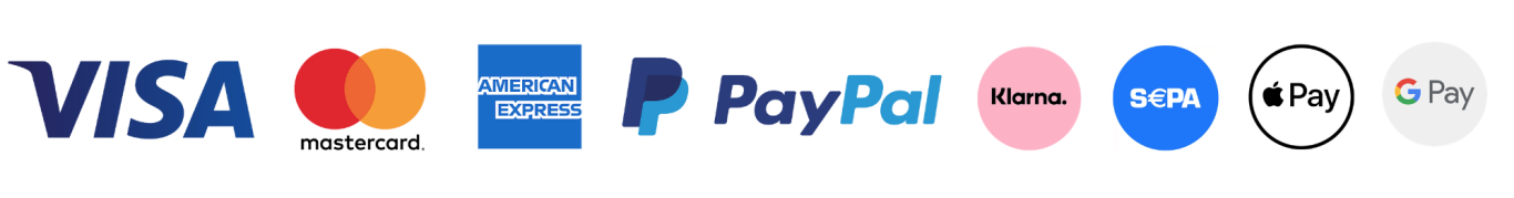 Zahlung mit Paypal Klarna SEPA Apple Pay Google Pay